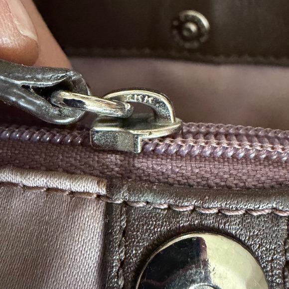 Coach Penelope Shopper Tote Brown Pebbled Leather Shoulder Bag F14686 - Picture 10 of 16